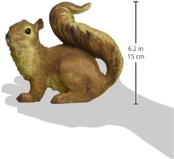 Design Toscano Scamper the Woodland Squirrel Outdoor Garden Statue, 7 Inch