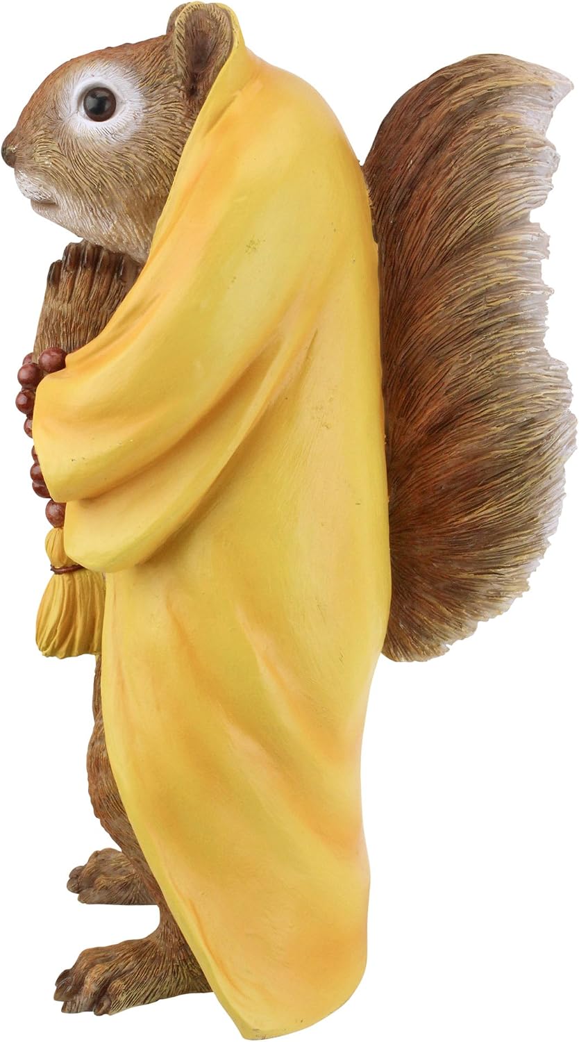Design Toscano Sensei Monk Zen Garden Squirrel Animal Statue