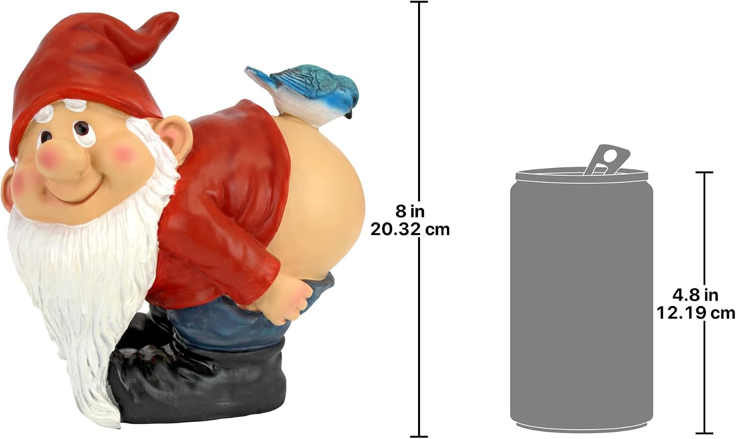 Design Toscano QM22997 Loonie Moonie Garden Gnome Statue, Medium