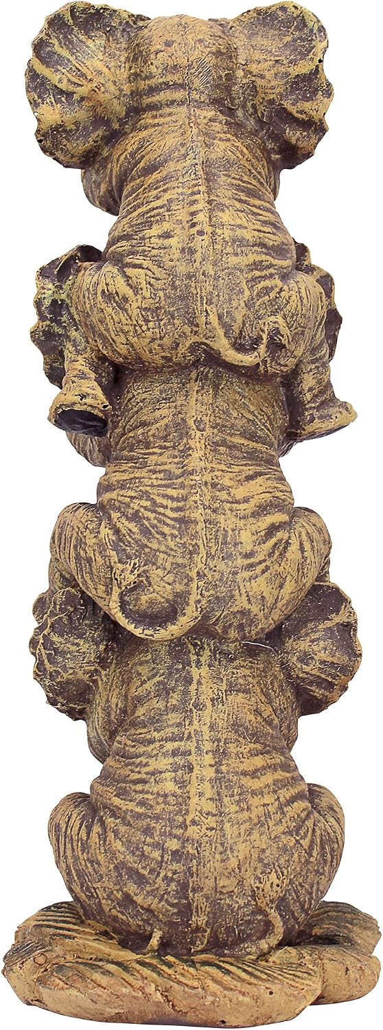Design Toscano NG33769 Hear-No, See-No, Speak-No Evil Stacked Elephants