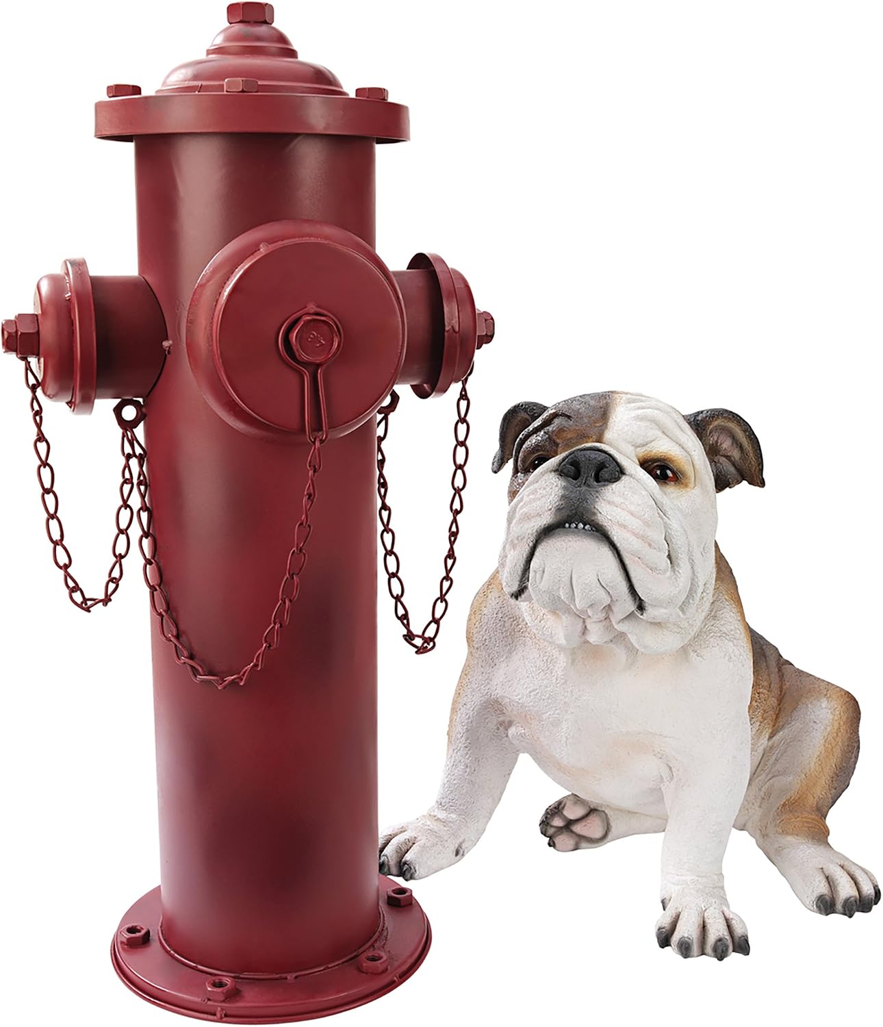 Design Toscano Fire Hydrant Statue Puppy Pee Post and Pet Storage