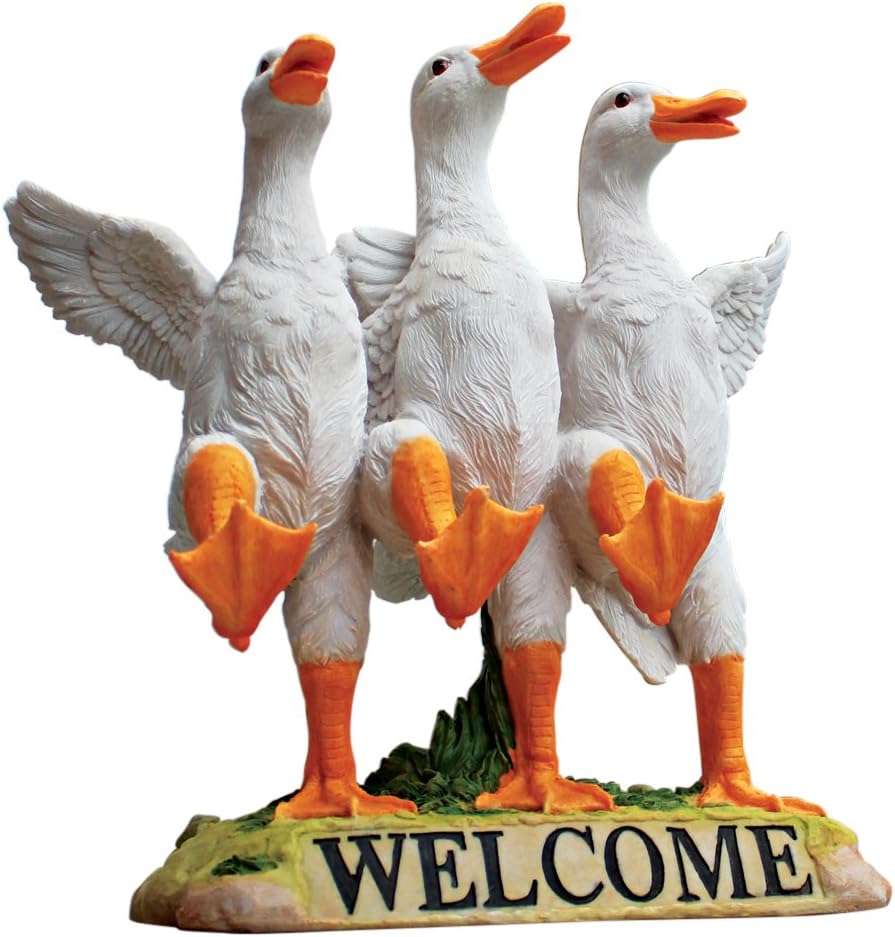 Design Toscano Delightful Dancing Ducks Welcome Sign