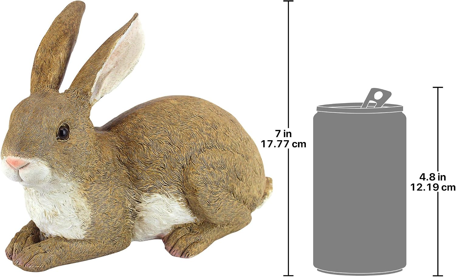 Design Toscano QM200861 Bashful The Bunny Lying Down Rabbit Outdoor Garden