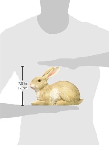 Design Toscano QM200861 Bashful The Bunny Lying Down Rabbit Outdoor Garden