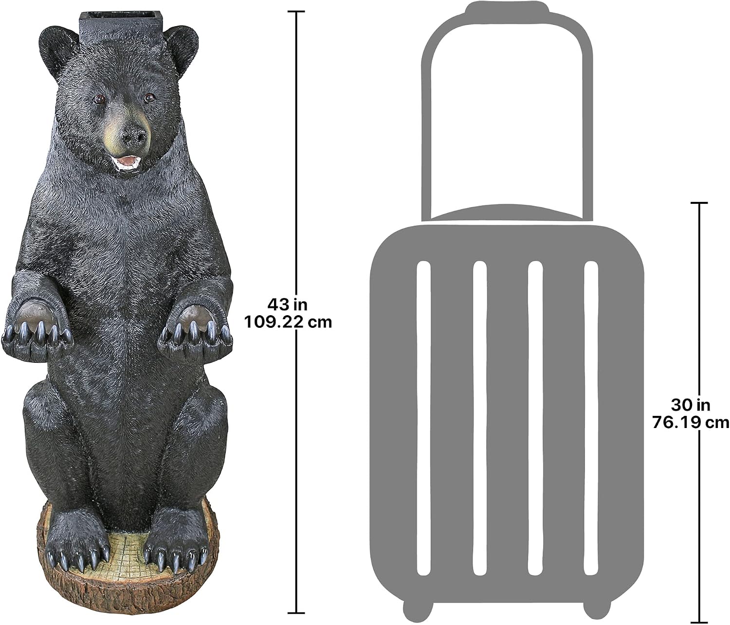 Design Toscano Postal Bear Mail Post Sleeve Statue 16.5"Wx16.5"Dx43"H 30 lbs