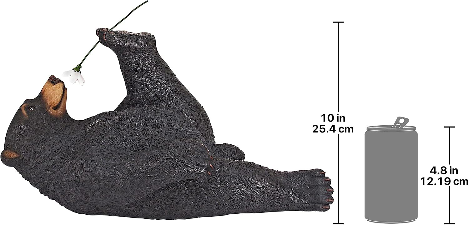 Design Toscano Smell The Flowers Garden Bear Statue