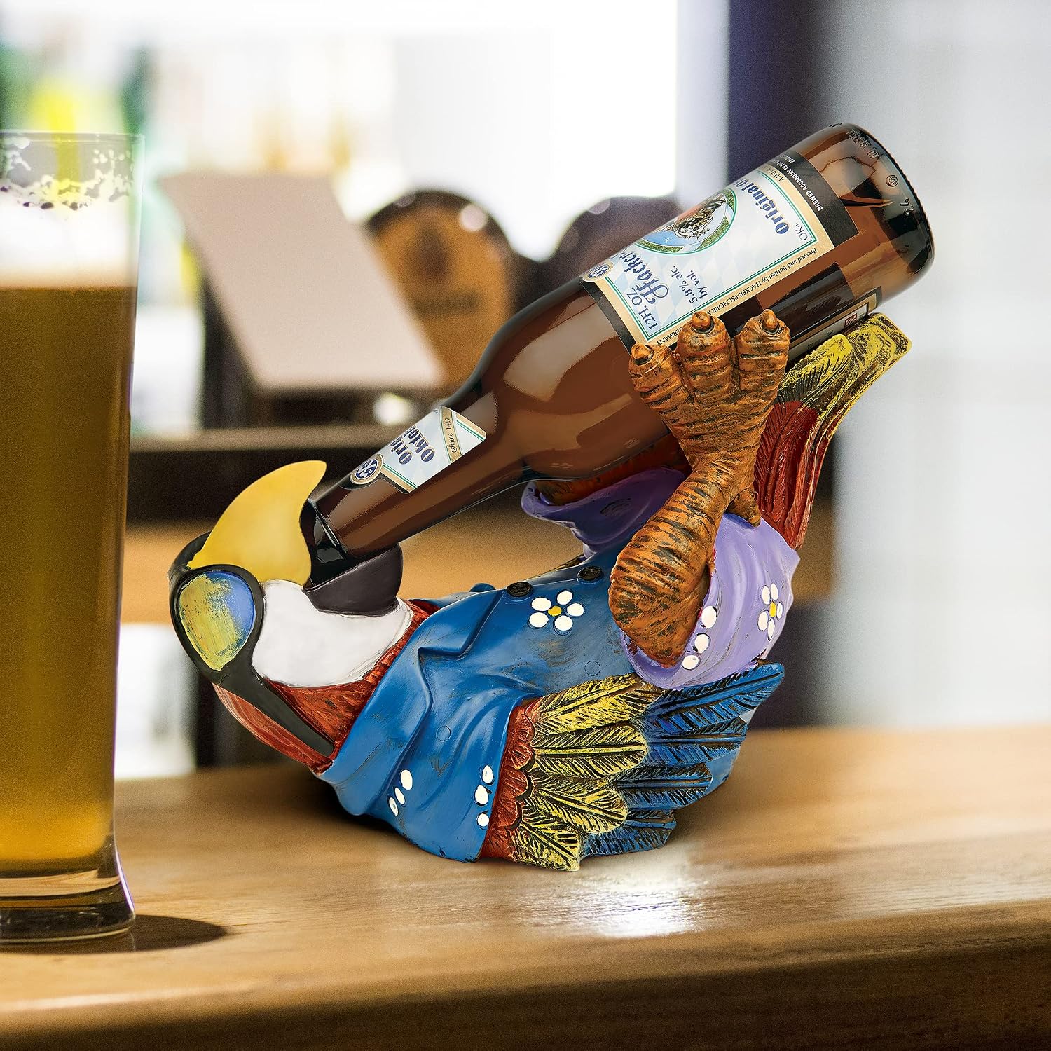Design Toscano Beer Buddy Tiki Parrot Statue