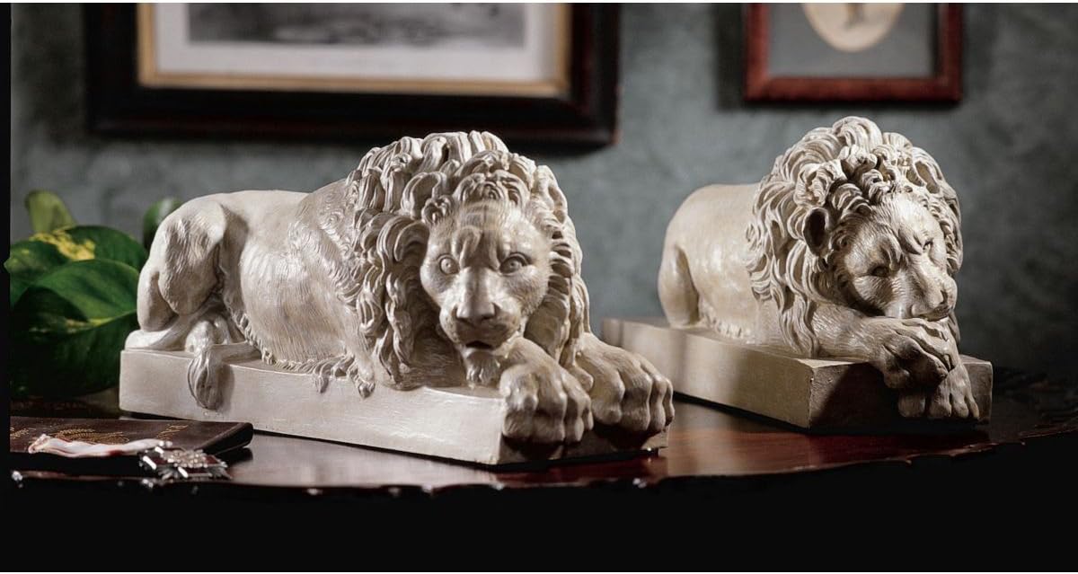 Design Toscano Lions from the Vatican Sculptures