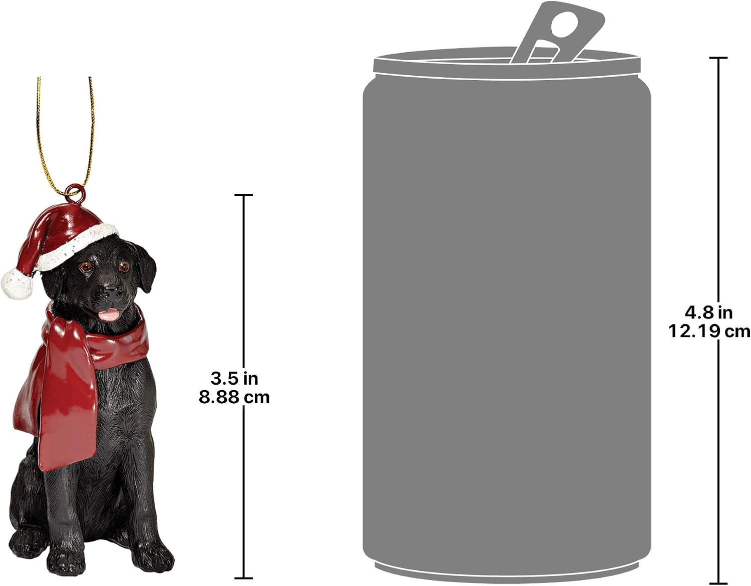 Design Toscano Black Labrador Retriever Holiday Dog Christmas Tree Ornament