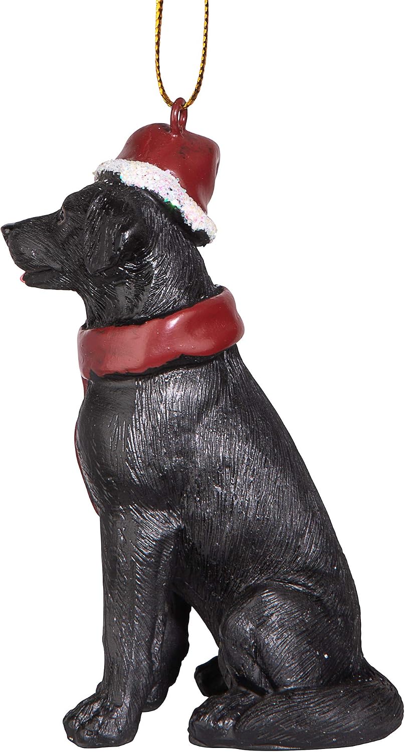 Design Toscano Black Labrador Retriever Holiday Dog Christmas Tree Ornament