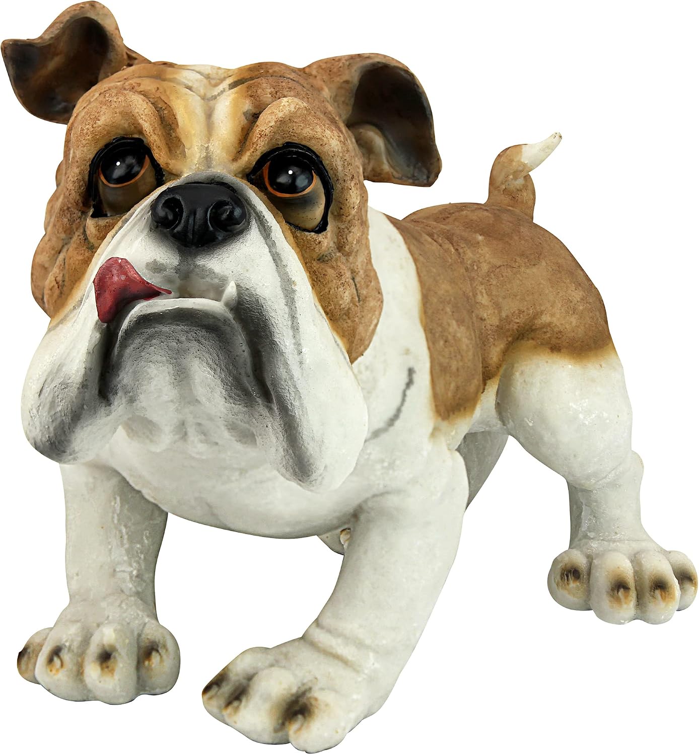 Design Toscano EU1071 Winston the British Bulldog Dog Garden Statue, 11 Inch, Polyresin, Full Color