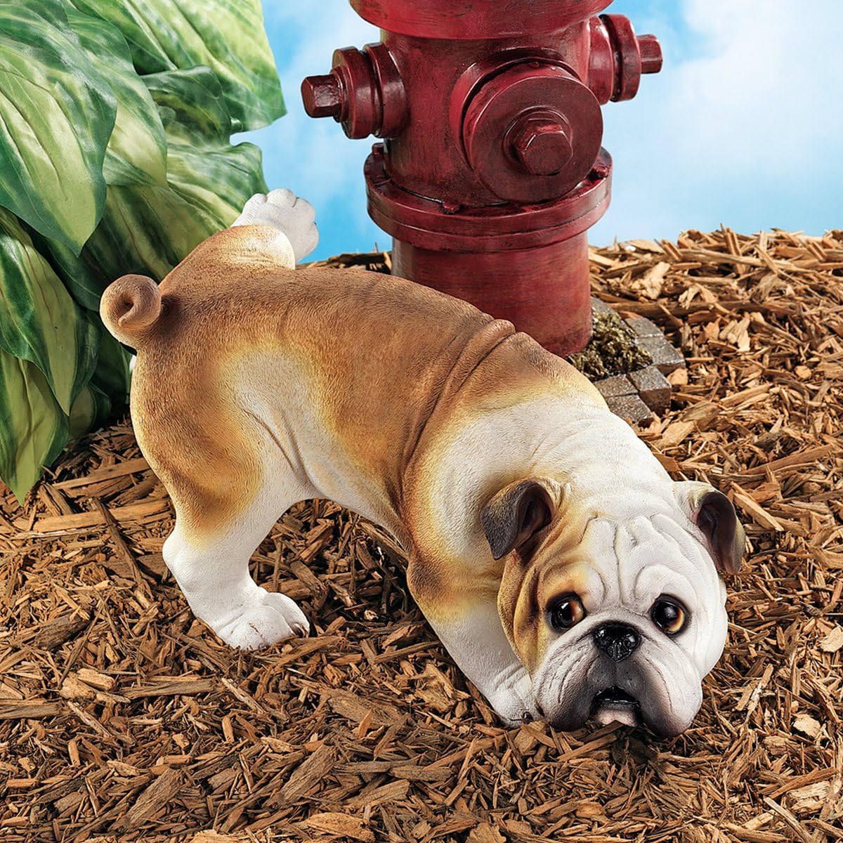 Design Toscano Dog Gone Bad Peeing Bulldog Statue QL6324 Single