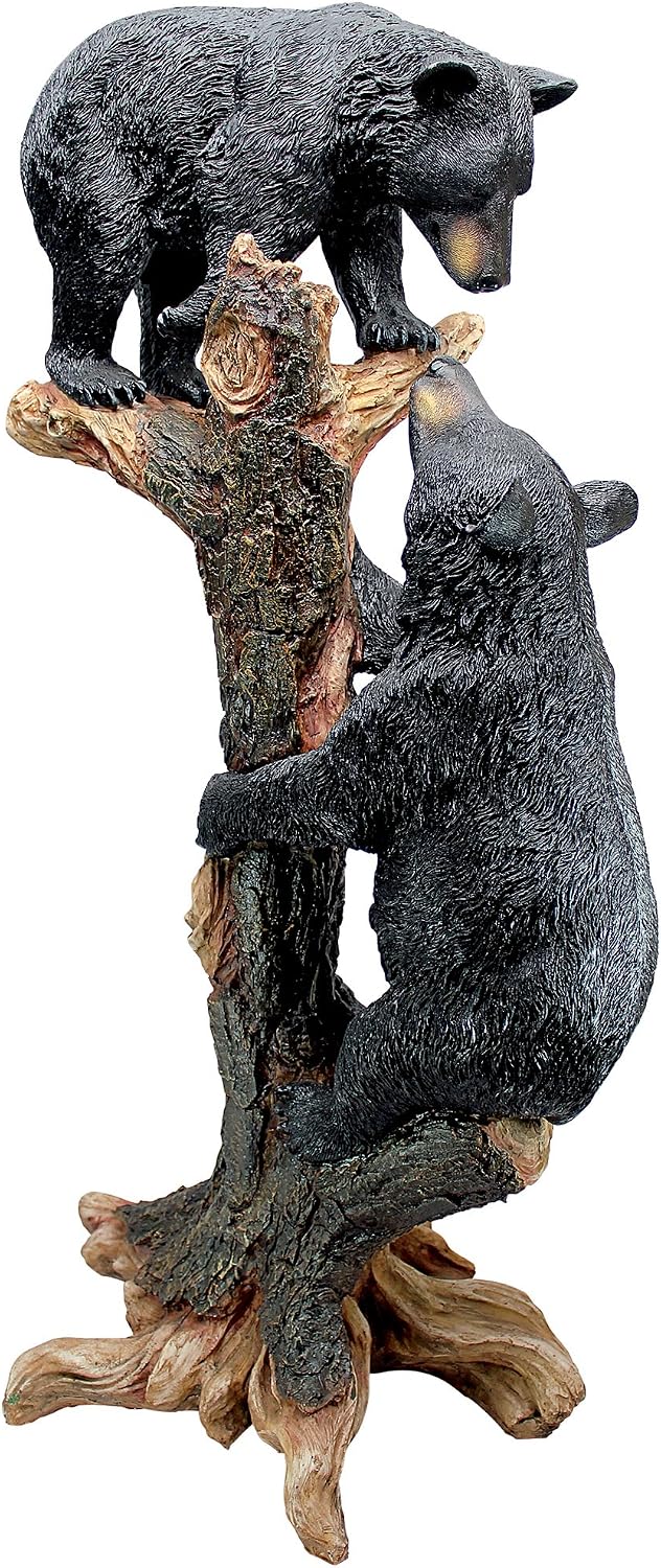 Design Toscano Climbing Cubs Black Bear Statue