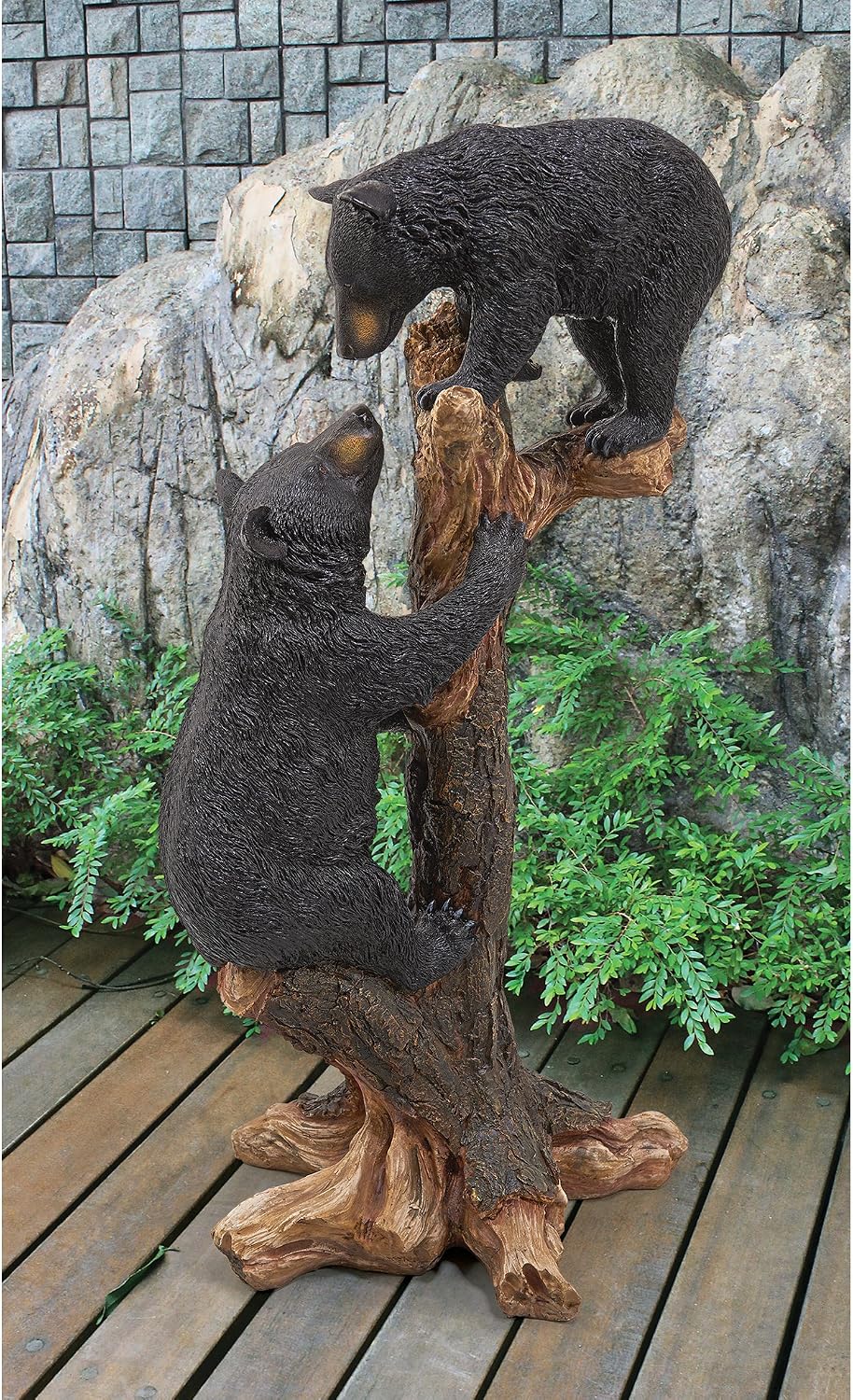Design Toscano Climbing Cubs Black Bear Statue