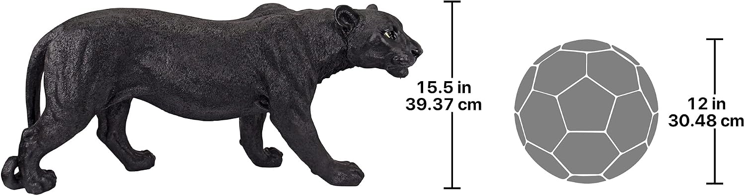 Design Toscano Shadowed Predator Black Panther Garden Statue