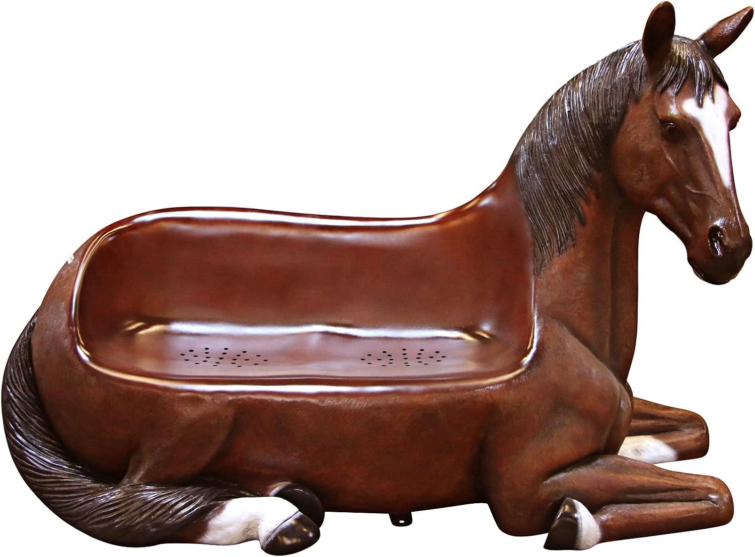 Design Toscano Saddle Up Horse Bench Sculpture