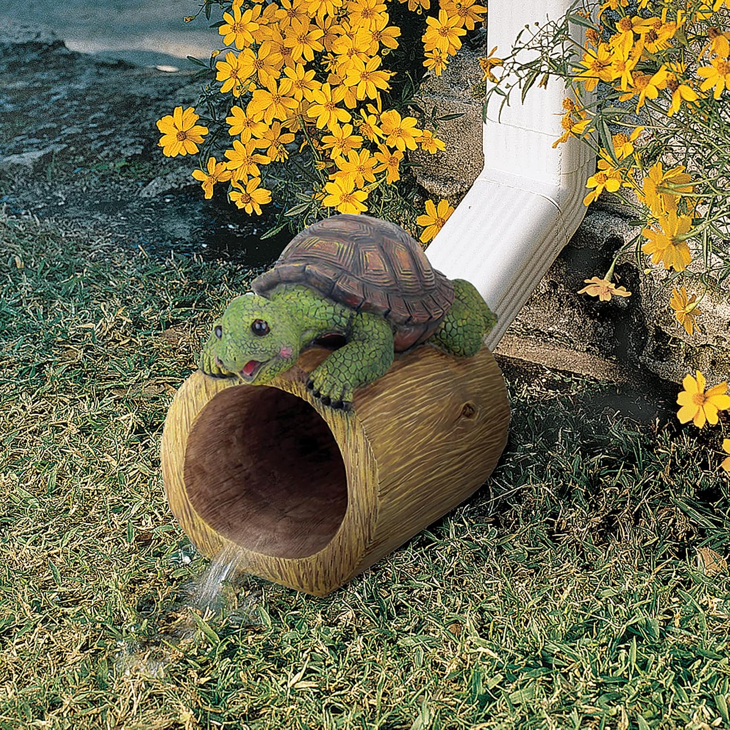 Design Toscano Drips THE Turtle RAIN Gutter