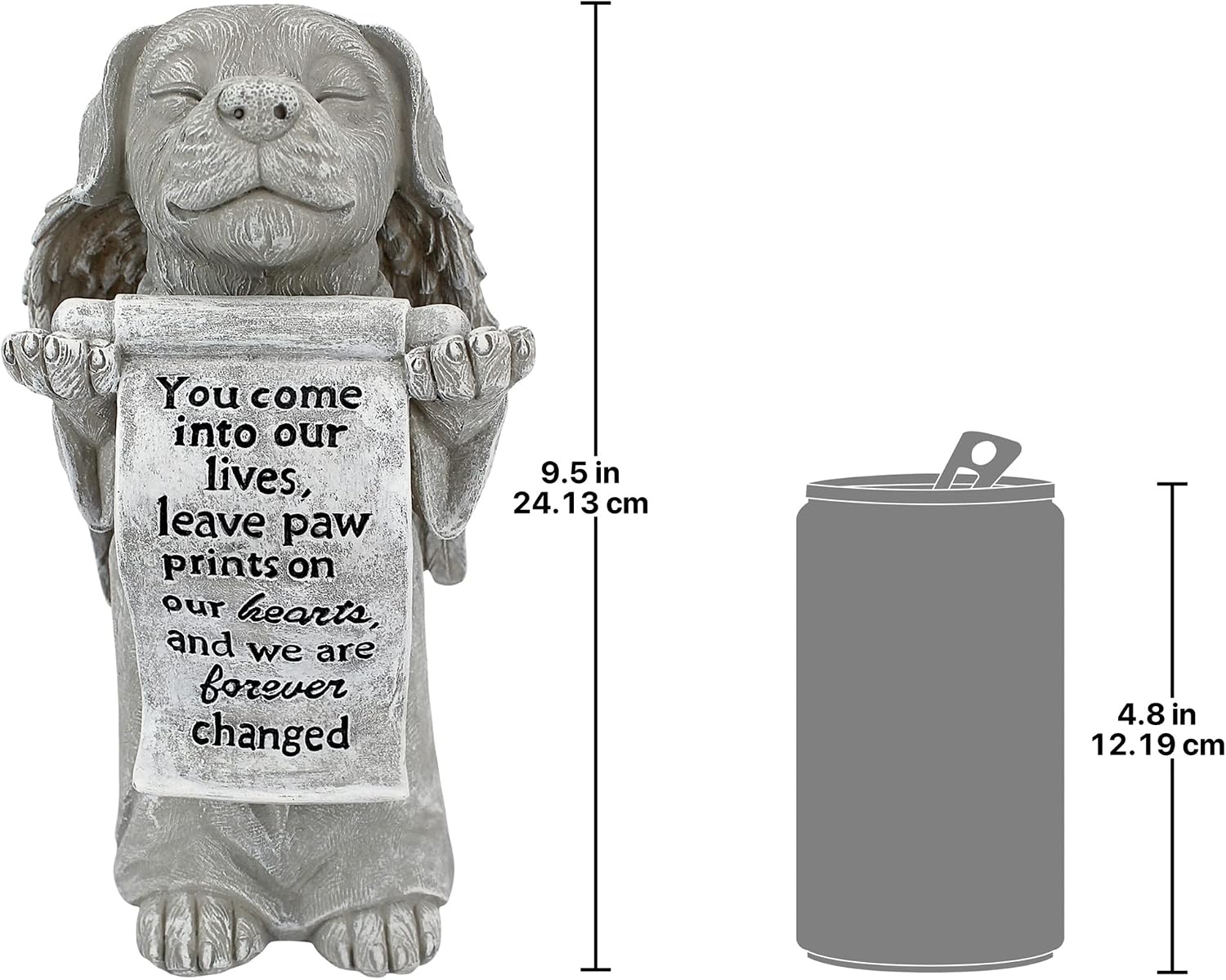 Design Toscano PAW Prints ON Our Hearts Dog Statue