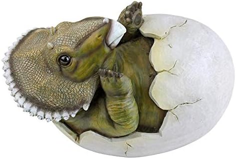 Design Toscano Baby Triceratops Dino Egg Statue