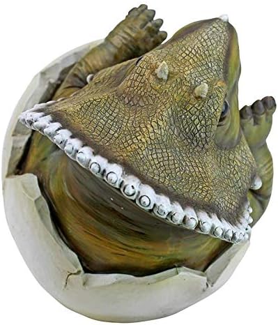 Design Toscano Baby Triceratops Dino Egg Statue