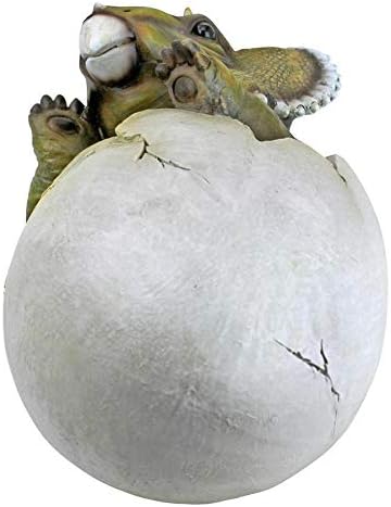 Design Toscano Baby Triceratops Dino Egg Statue