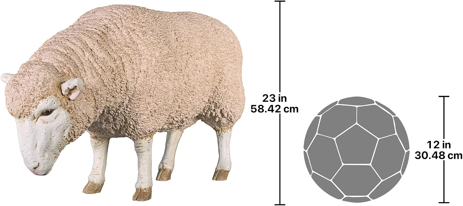 Design Toscano Merino Ewe Life Size Head Down Sheep Statue