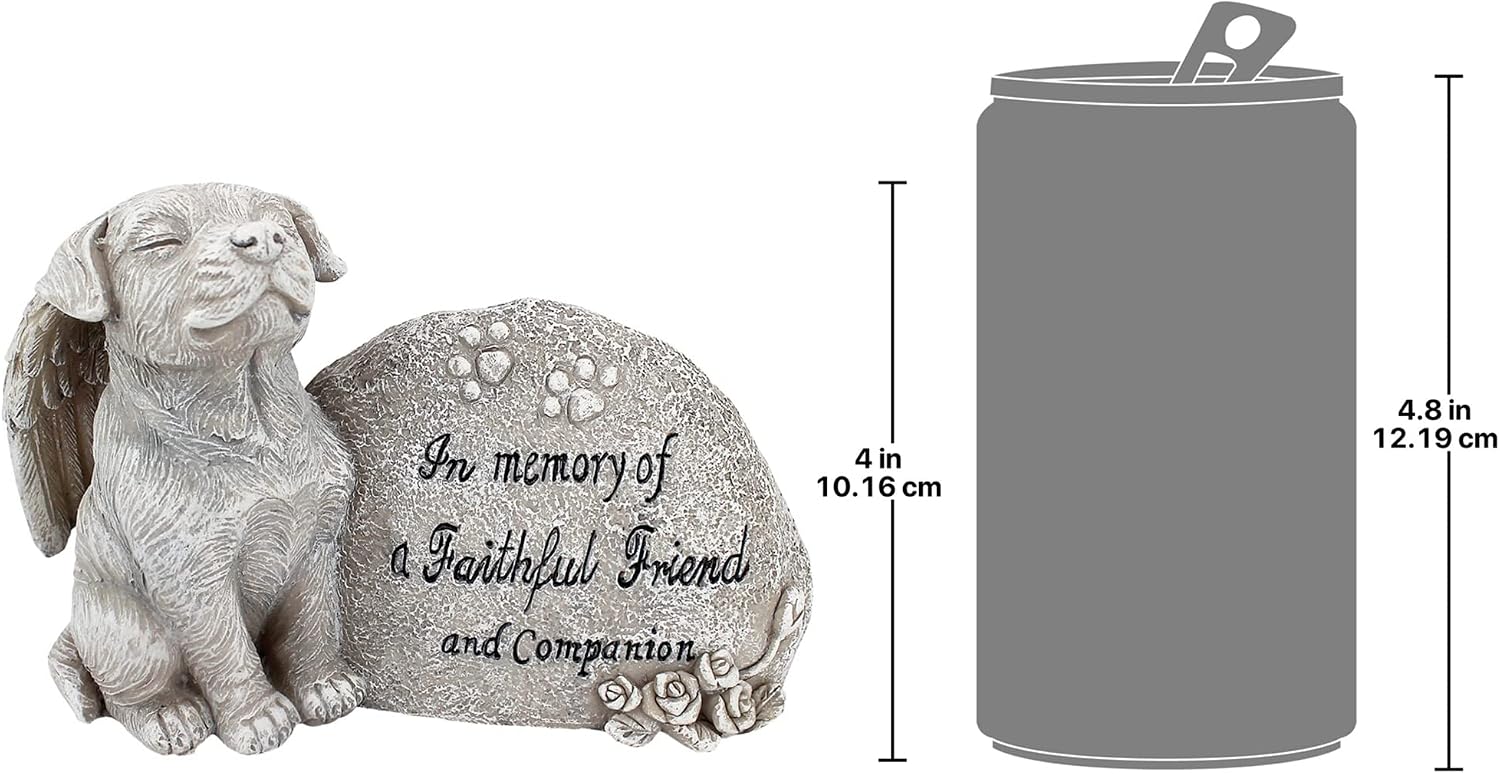 Design Toscano QL593931 Forever in Our Hearts Memorial Dog Statue,greystone