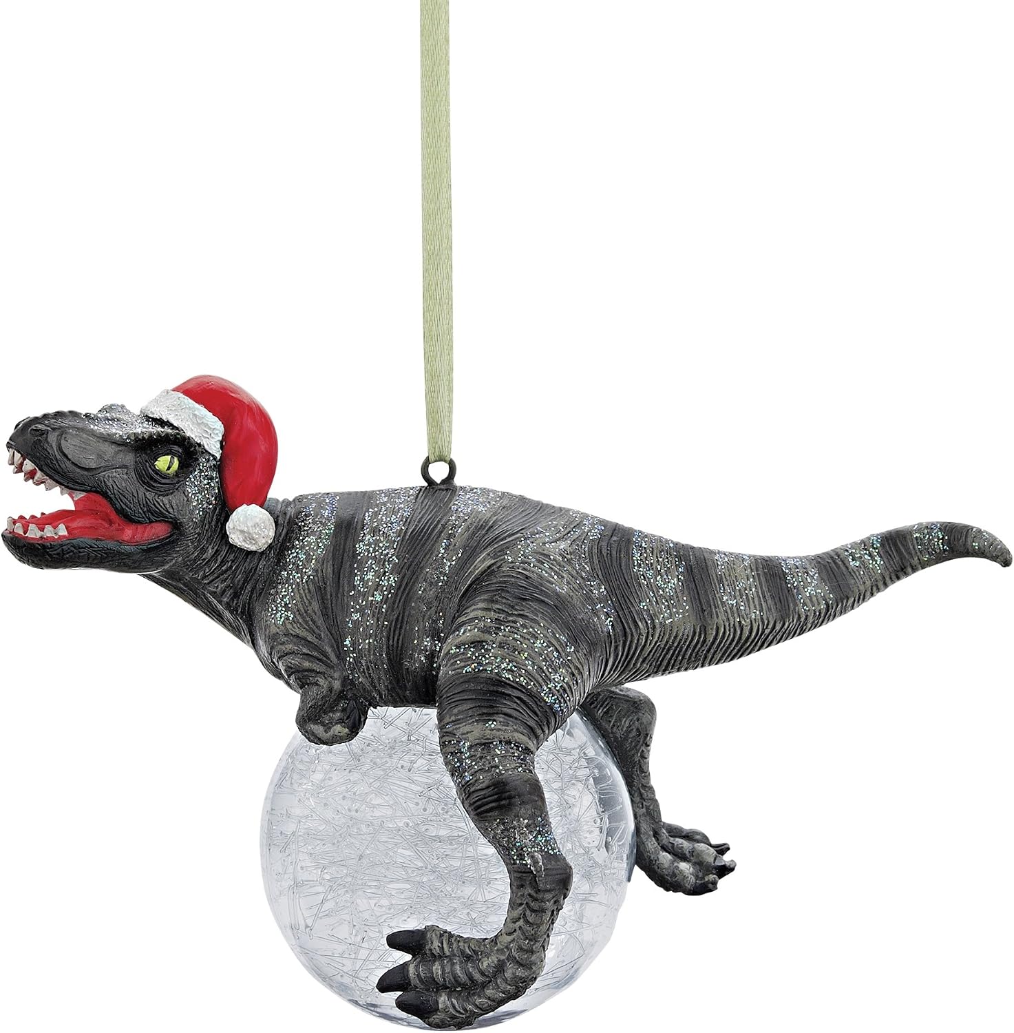 Design Toscano Blitzer the T Rex Dinosaur Christmas Tree Ornament, 5 Inch
