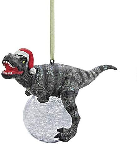 Design Toscano Blitzer the T Rex Dinosaur Christmas Tree Ornament, 5 Inch