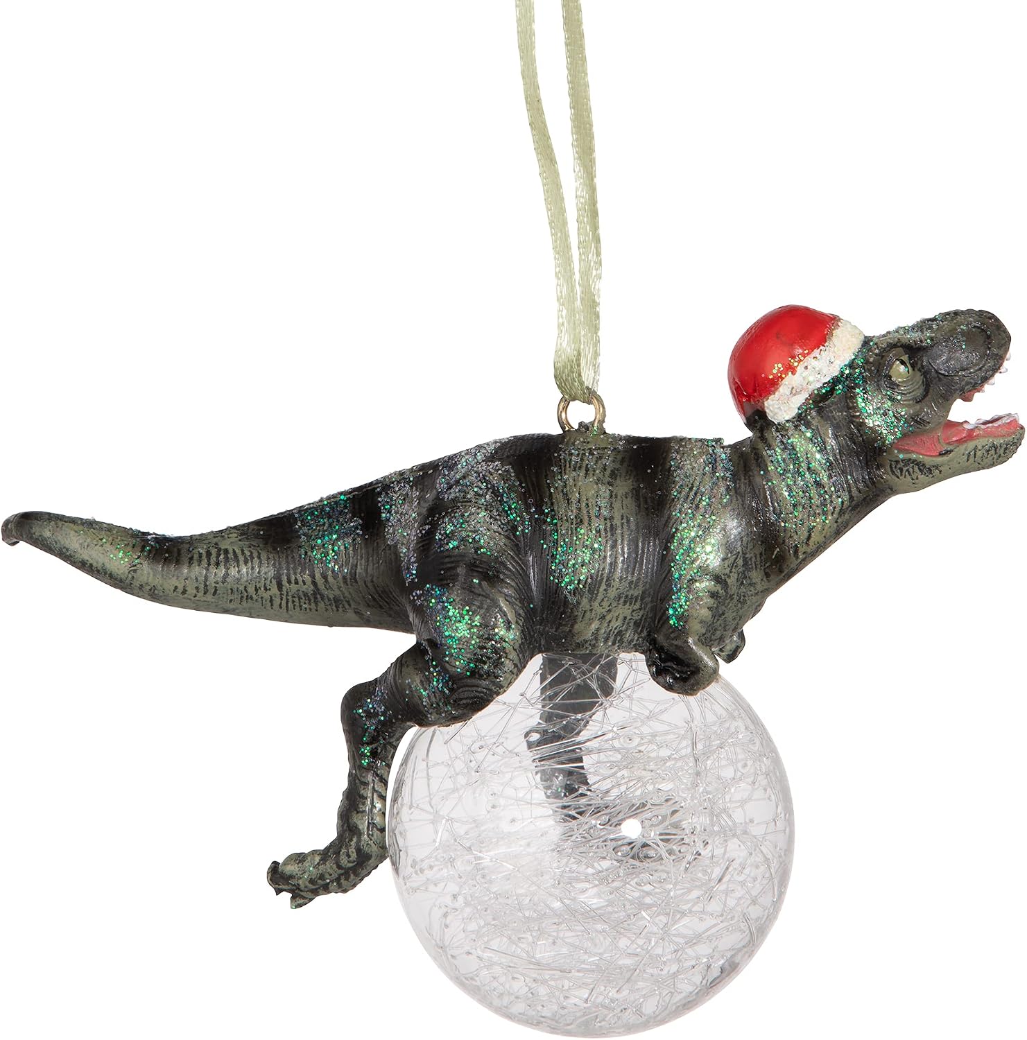 Design Toscano Blitzer the T Rex Dinosaur Christmas Tree Ornament, 5 Inch