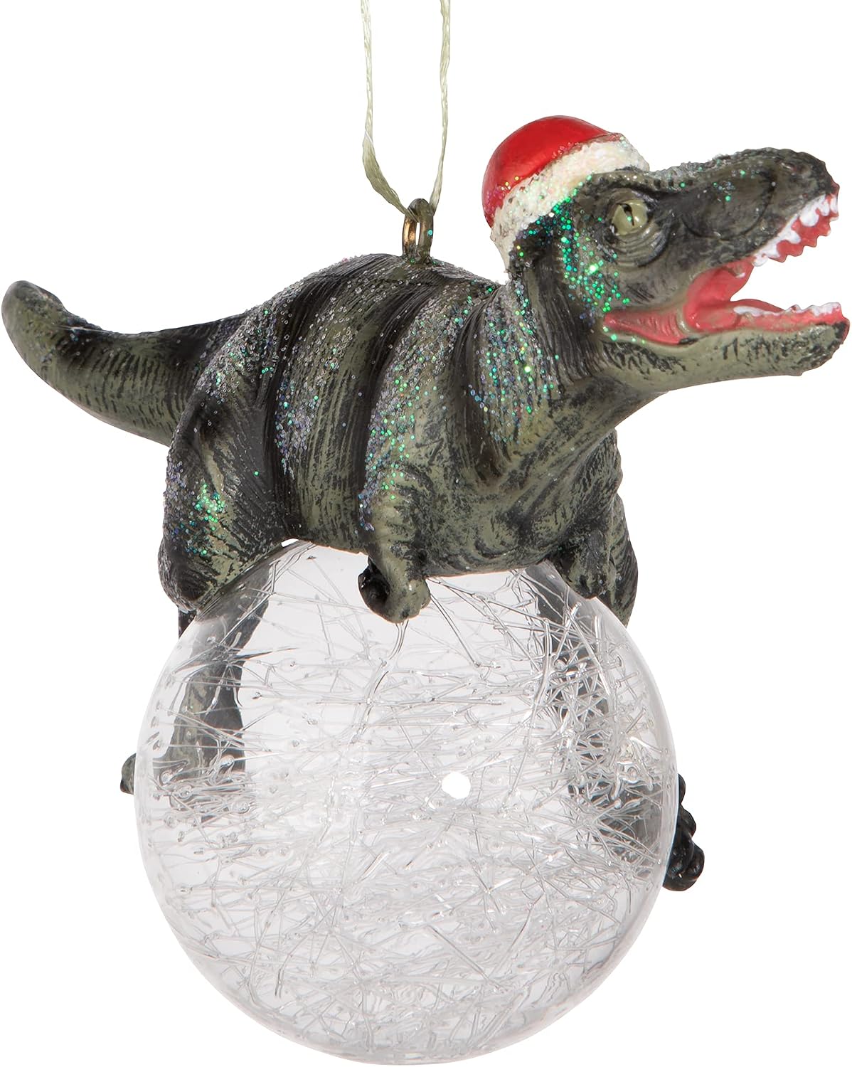 Design Toscano Blitzer the T Rex Dinosaur Christmas Tree Ornament, 5 Inch