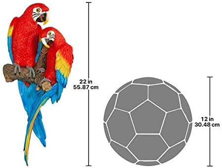 Design Toscano Tropical Scarlet Macaws Wall Sculpture