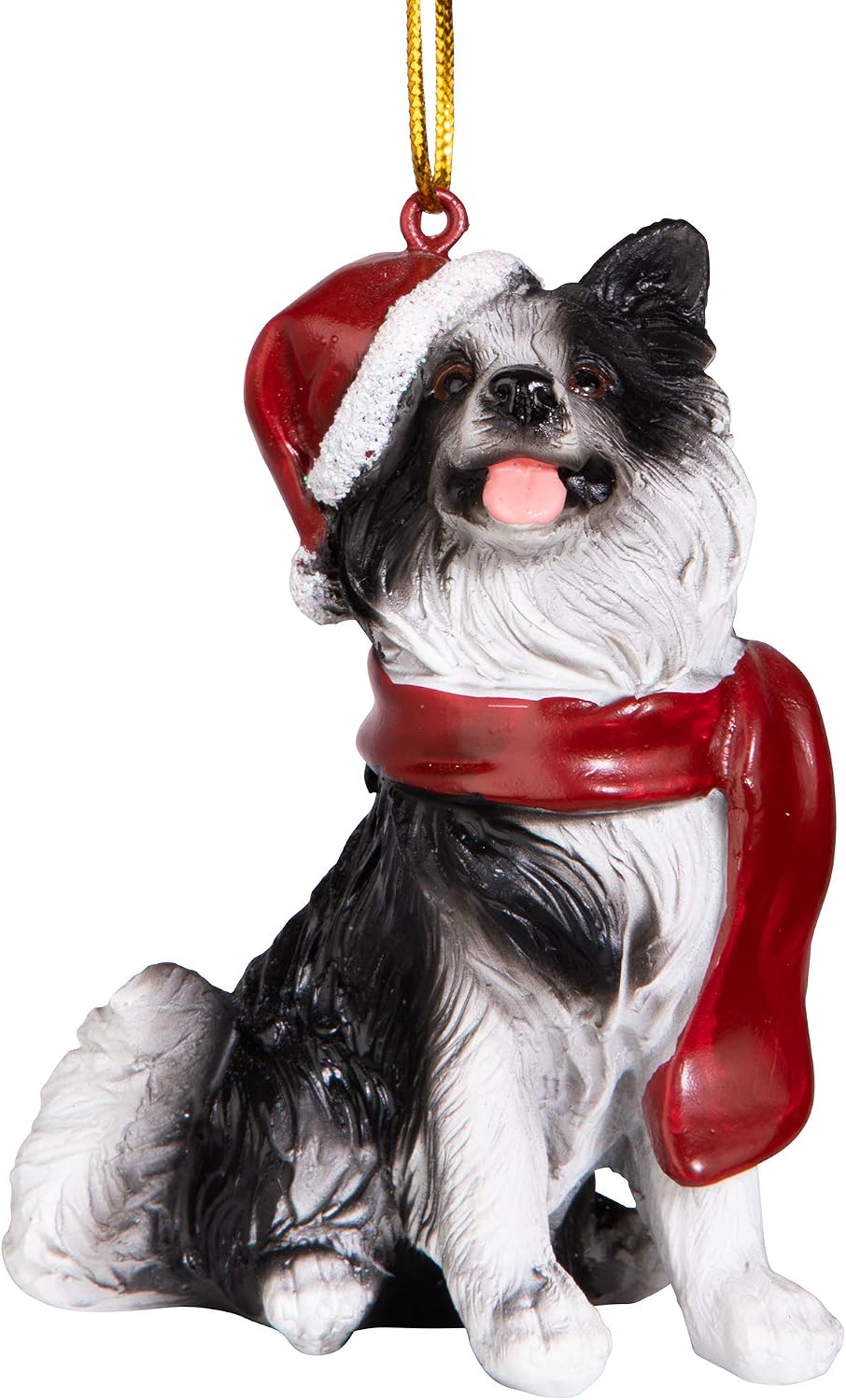 Design Toscano Christmas Xmas Border Collie Holiday Dog Ornaments, Full