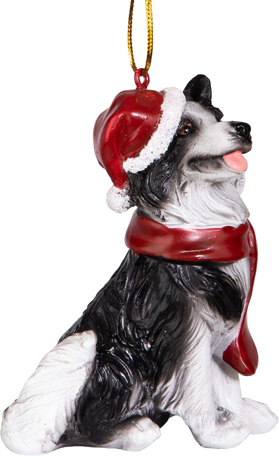 Design Toscano Christmas Xmas Border Collie Holiday Dog Ornaments, Full