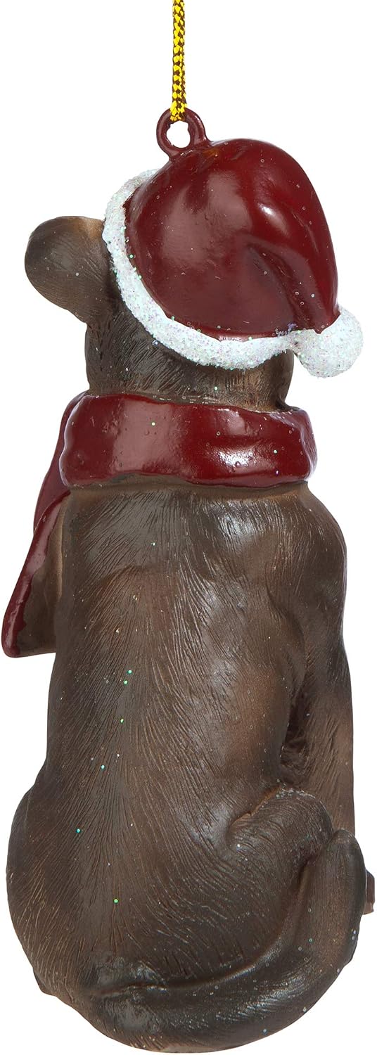 Design Toscano JH576312 Christmas Xmas Pitbull Holiday Dog Ornaments, Full