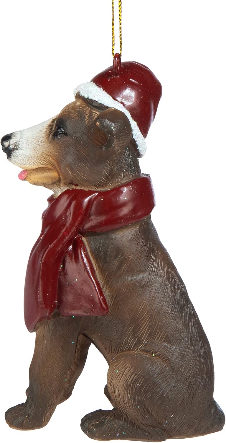 Design Toscano JH576312 Christmas Xmas Pitbull Holiday Dog Ornaments, Full