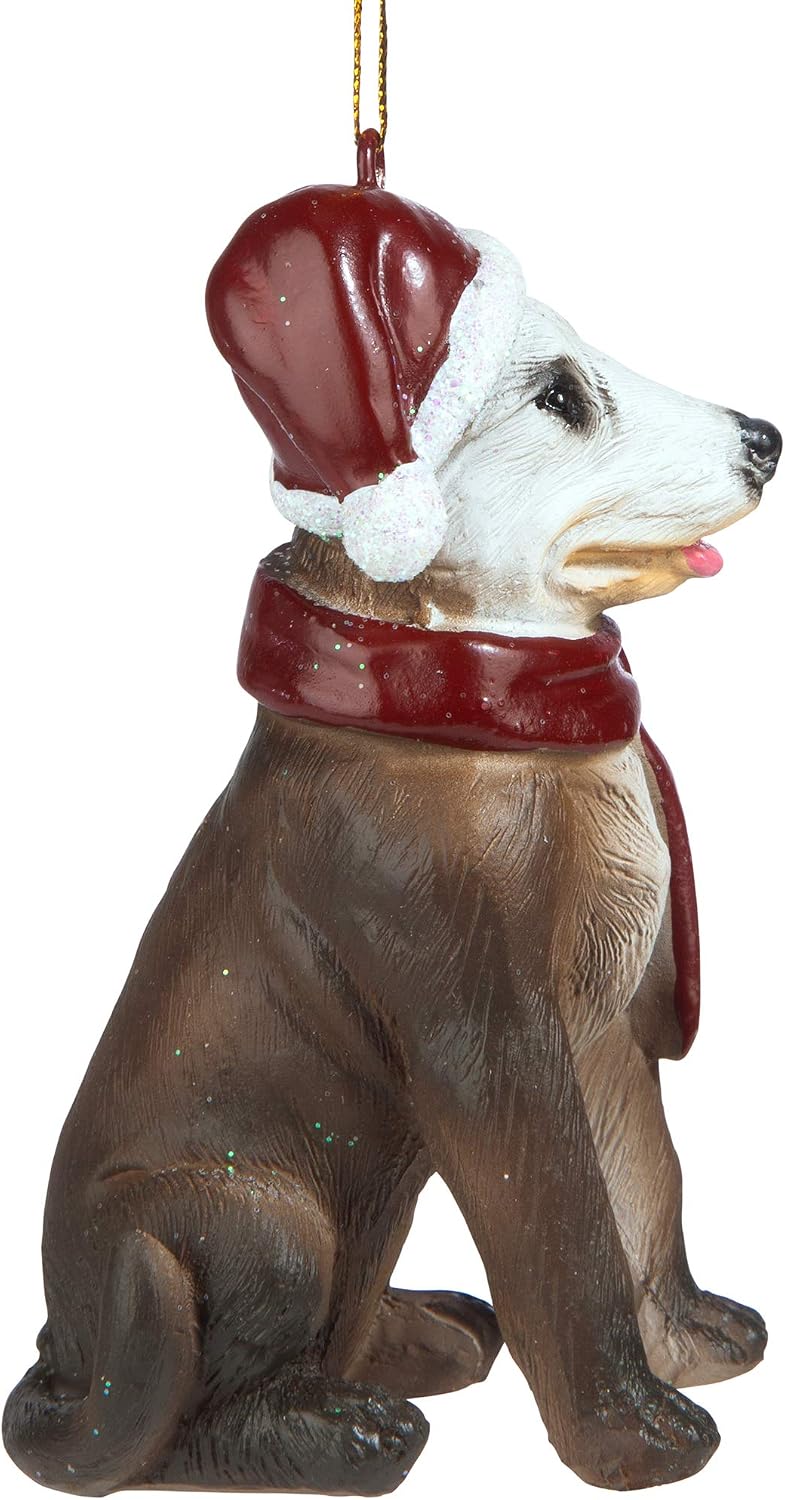 Design Toscano JH576312 Christmas Xmas Pitbull Holiday Dog Ornaments, Full