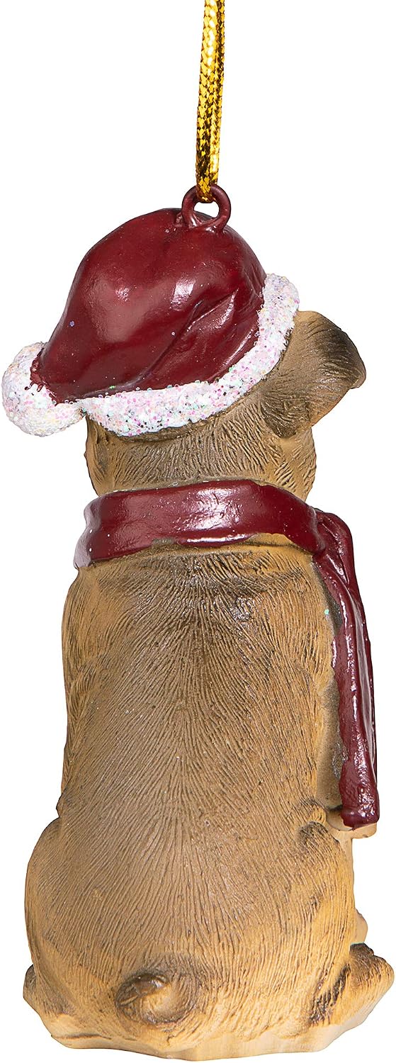 Design Toscano JH576304 Christmas Xmas Bulldog Holiday Dog Ornaments, Full