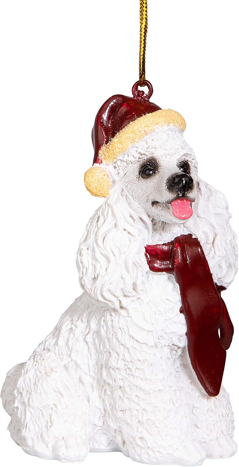 Design Toscano White Poodle Ornament