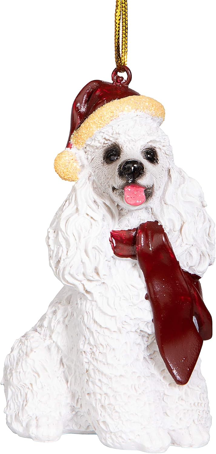 Design Toscano White Poodle Ornament