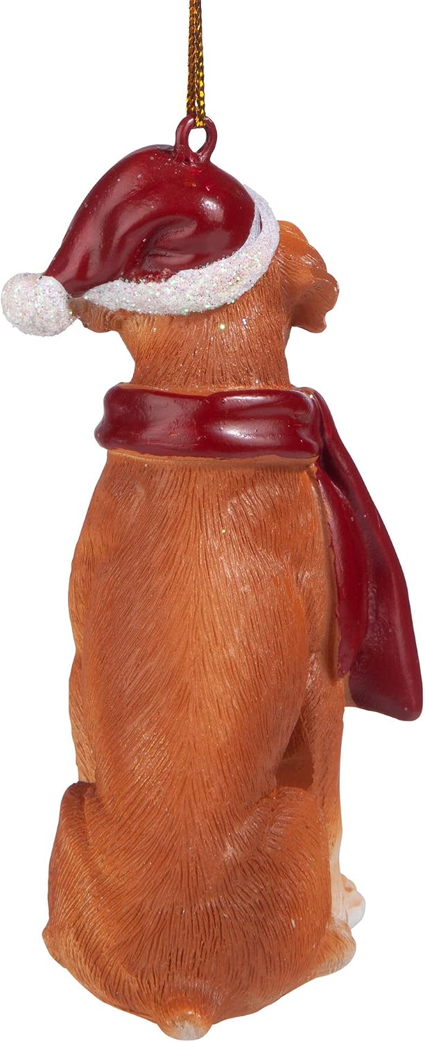 Design Toscano JH576303 Christmas Xmas Boxer Holiday Dog Ornaments, Full