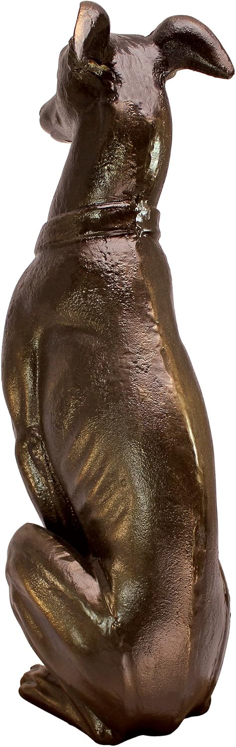 Design Toscano Greyhound Sentinel Cast Iron Dog Statue Antique Gold