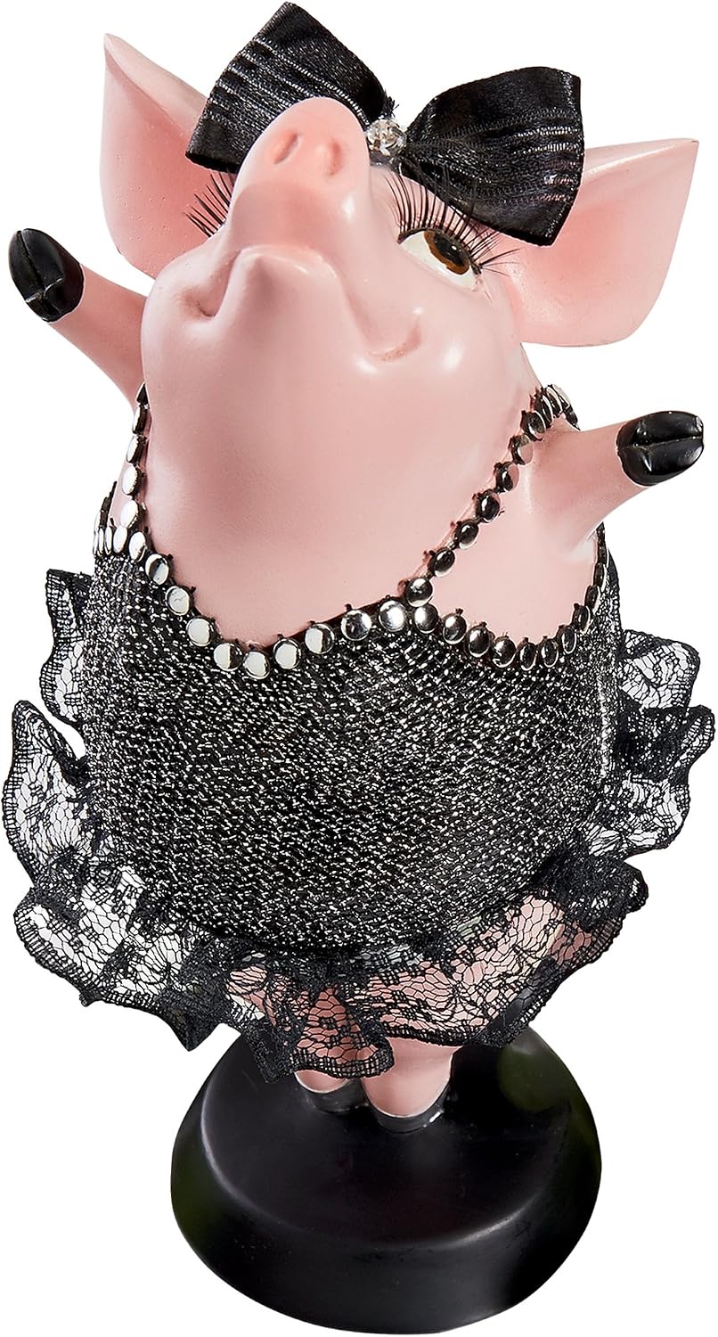 Design Toscano Hog Heaven Twinkle Toe Pig Statue Full Color