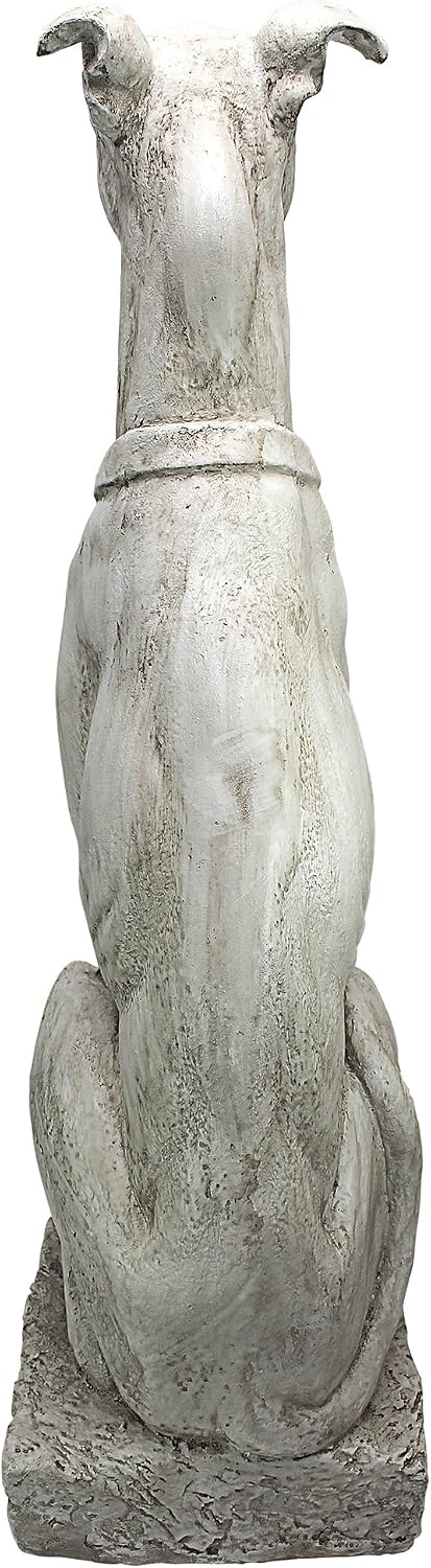 Art Deco Whippet Greyhound Sentinel Dog Statue Antique Stone