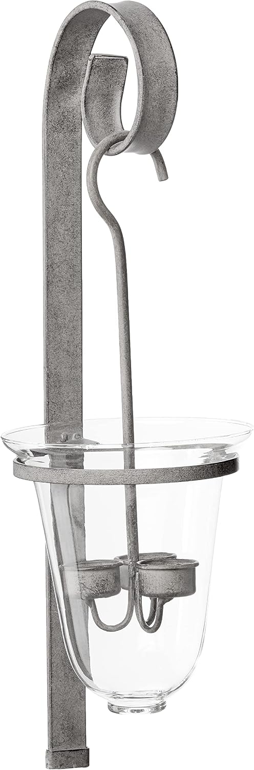 Design Toscano MH35549 Tuscan Hanging Candeliere Glass Pendant Sconce,black 24 Inch