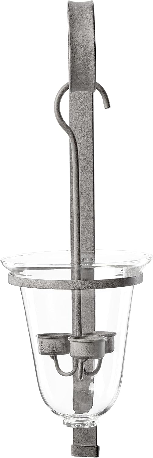 Design Toscano MH35549 Tuscan Hanging Candeliere Glass Pendant Sconce,black 24 Inch