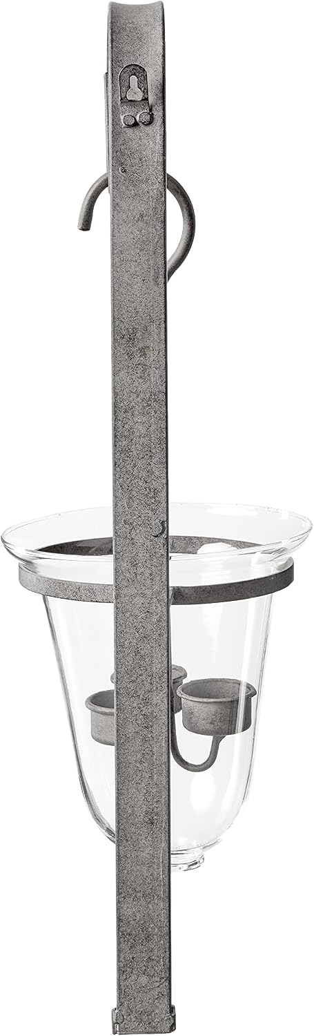 Design Toscano MH35549 Tuscan Hanging Candeliere Glass Pendant Sconce,black 24 Inch