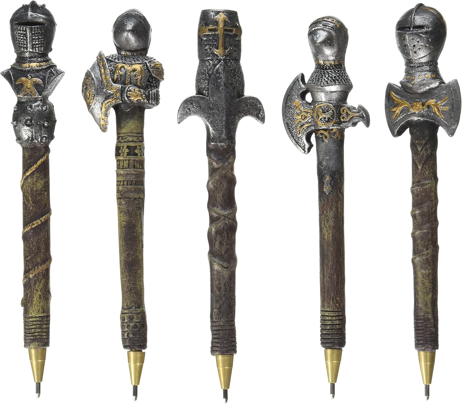 Design Toscano CL993664 Knights of the Realm: Battle Armor Pen C..., Set of 5,Full Color