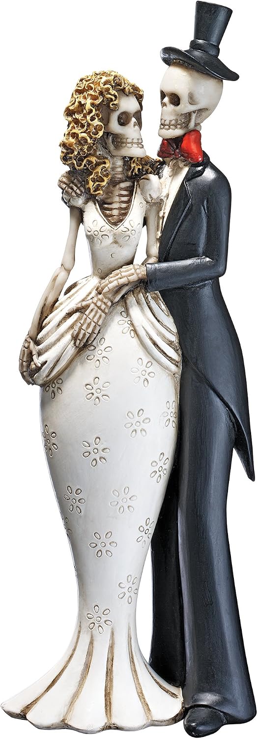 Design Toscano Day of the Dead Skeleton Bride and Groom Statue 10 Inch