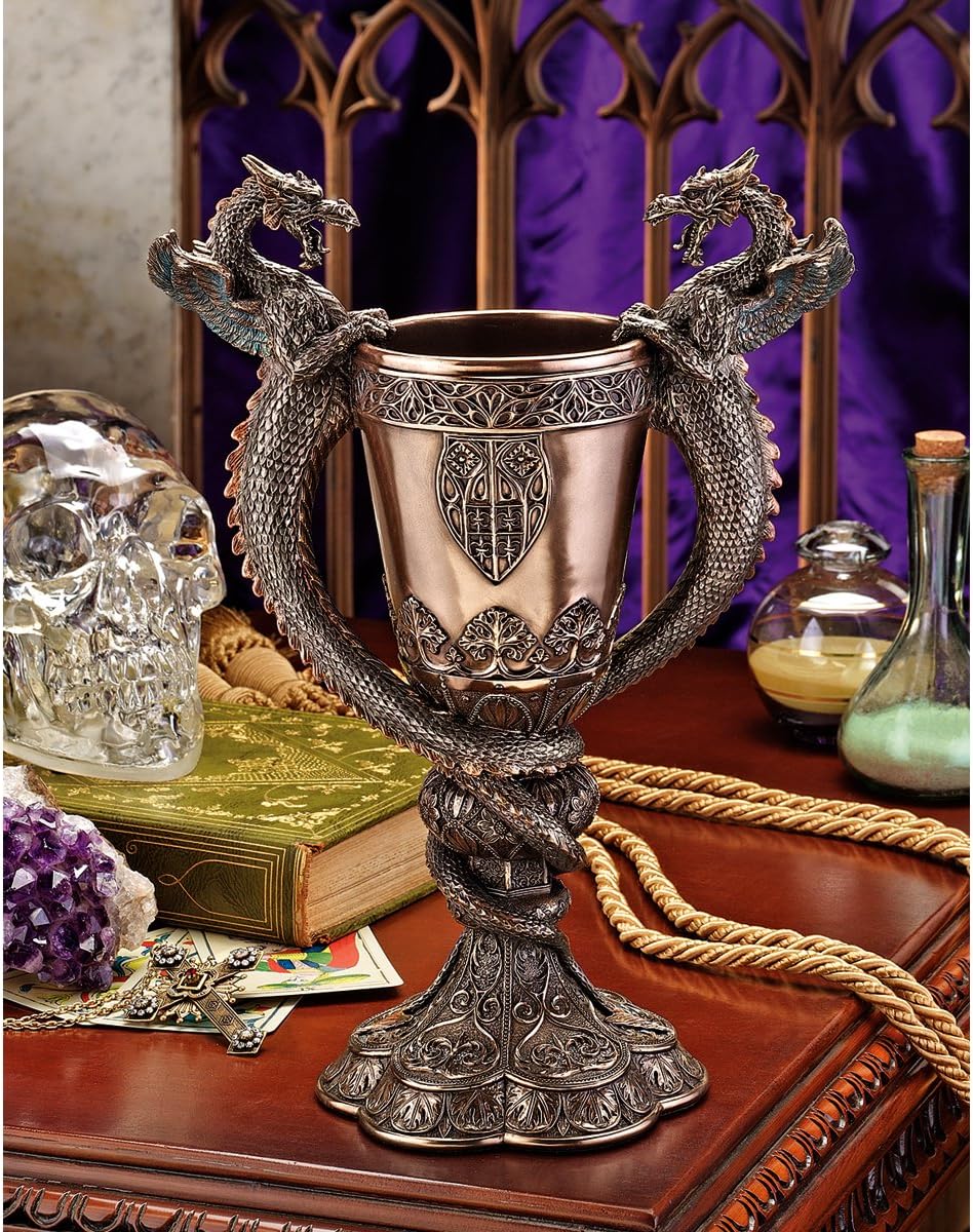 Design Toscano Shadowcrested Tomb Guardians Dragon Chalice